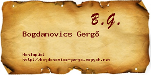 Bogdanovics Gergő névjegykártya